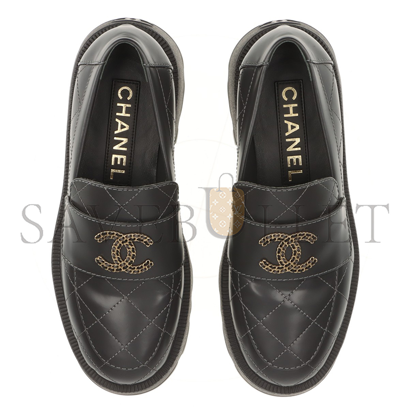 CHANEL COCO MARK MATELASSE 24B LEATHER LOAFER G45921 
